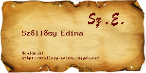 Szőllősy Edina névjegykártya
